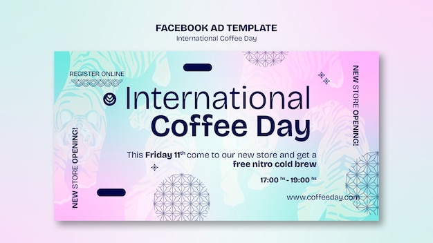 Modello facebook per la giornata internazionale del caffè