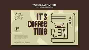 Free PSD international coffee day facebook template