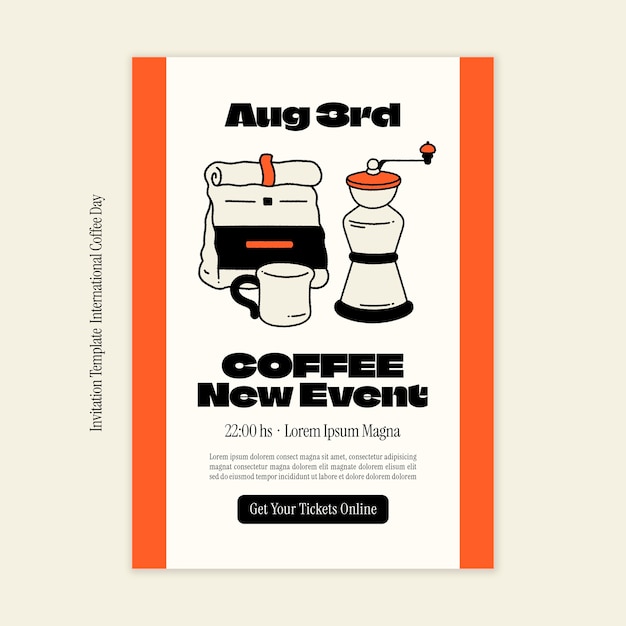 International coffee day invitation template