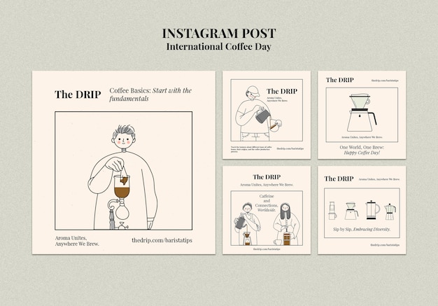 International coffee day template design