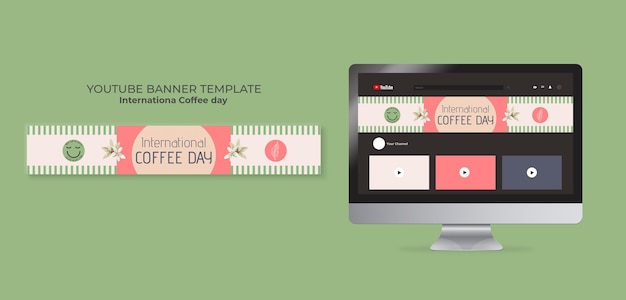 International coffee day youtube banner