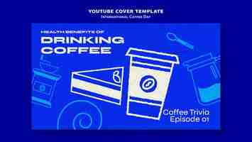 Free PSD international coffee day youtube cover