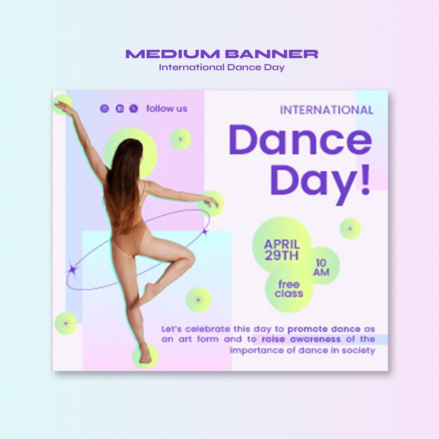 international dance day celebration banner template