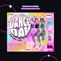 Free PSD international dance day celebration banner template