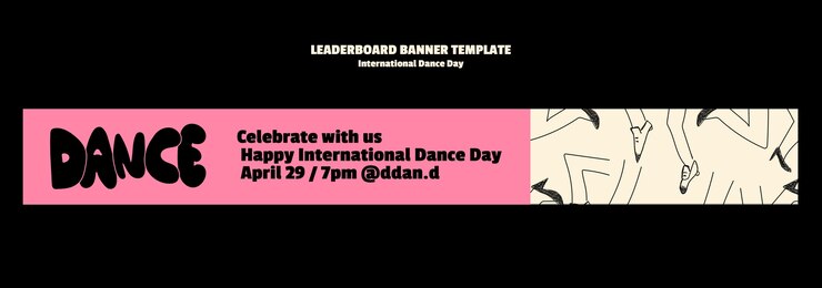 無料PSD 国際ダンスデーのランキングボードのバナー