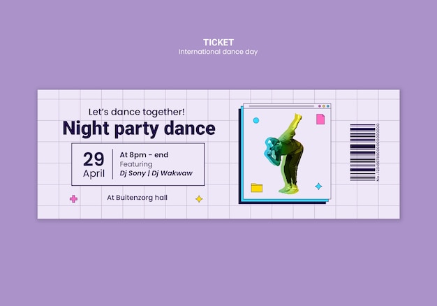 無料PSD 国際ダンスデーのテンプレートデザイン