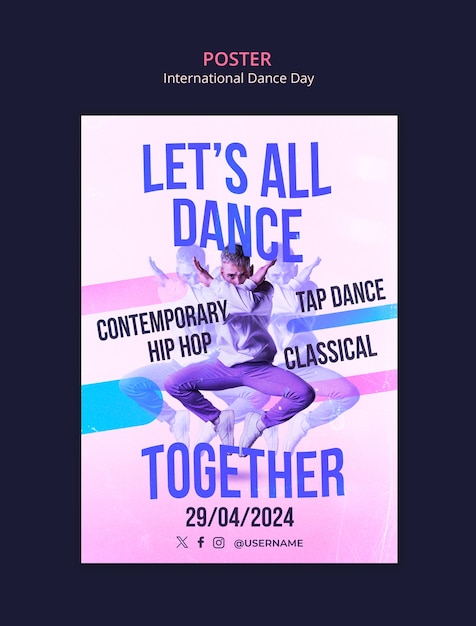 International dance day template design