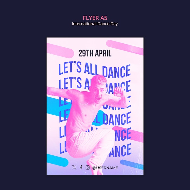 International dance day template design