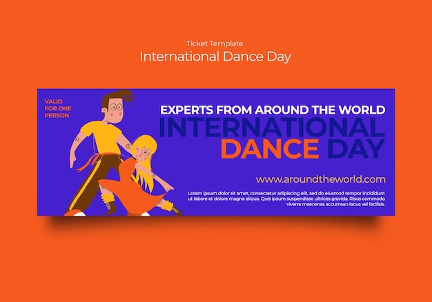 Free PSD international dance day template design