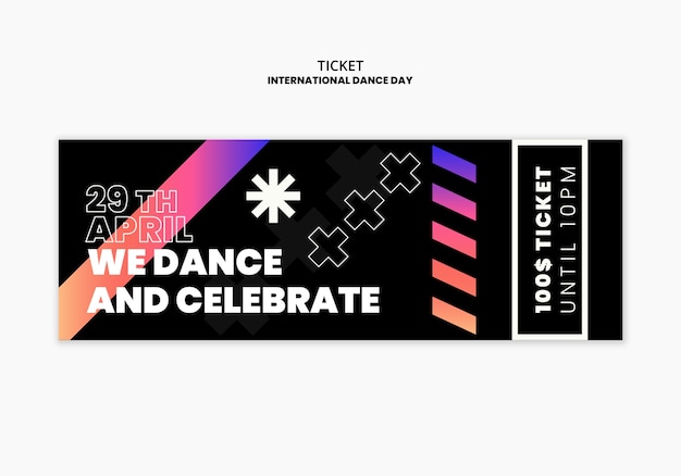 Free PSD international dance day template design