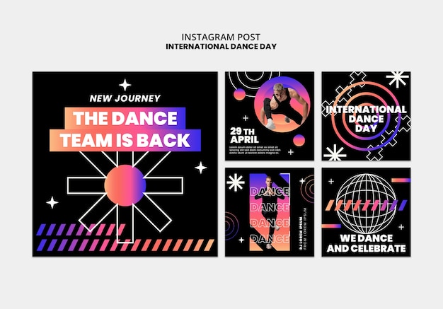 International dance day template design