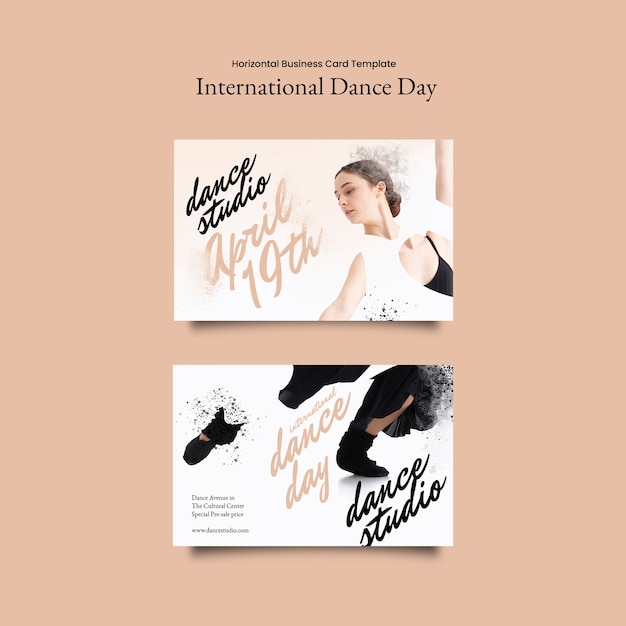 Free PSD international dance day template design