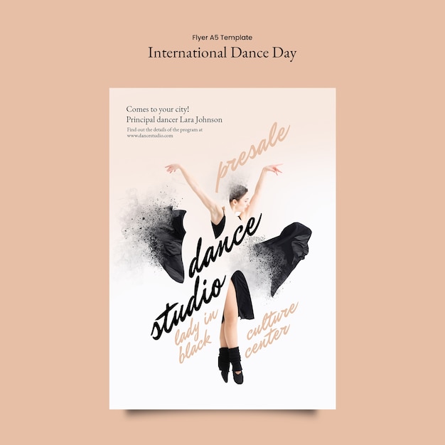International dance day template design