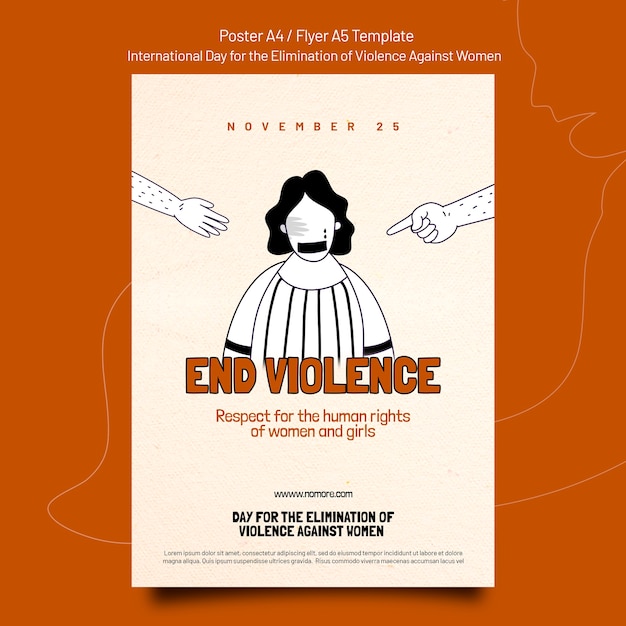International day for the elimination of violence against women print template