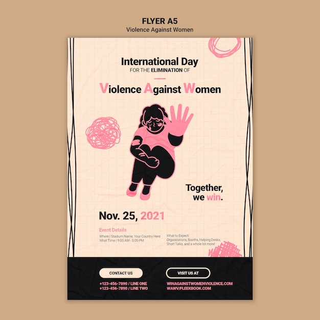 International day for the elimination of violence against women print template