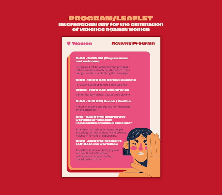 Free PSD international day for the elimination of violence against women  template design