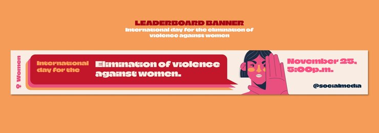 Free PSD international day for the elimination of violence against women  template design