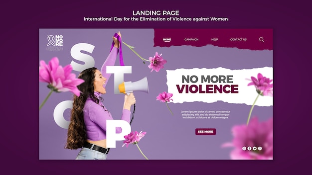 Pagina web della giornata internazionale per l'eliminazione della violenza contro le donne