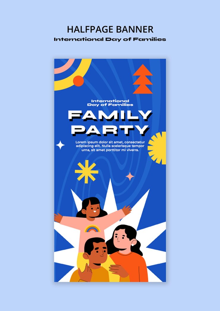 Free PSD international day of families banner template