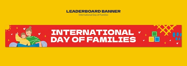 Free PSD international day of families banner template