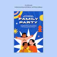 Free PSD international day of families poster template