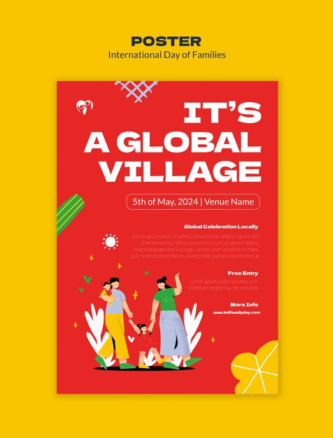 International day of families poster template