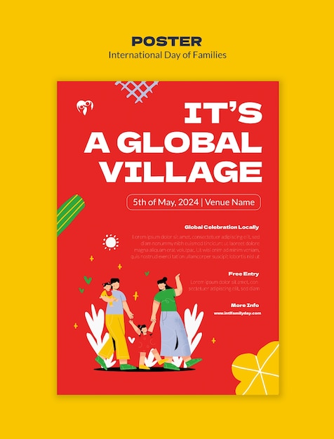 International day of families poster template