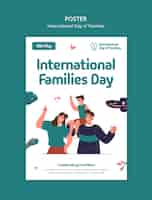 Free PSD international day of families template design