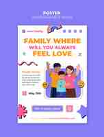 Free PSD international day of families  template design