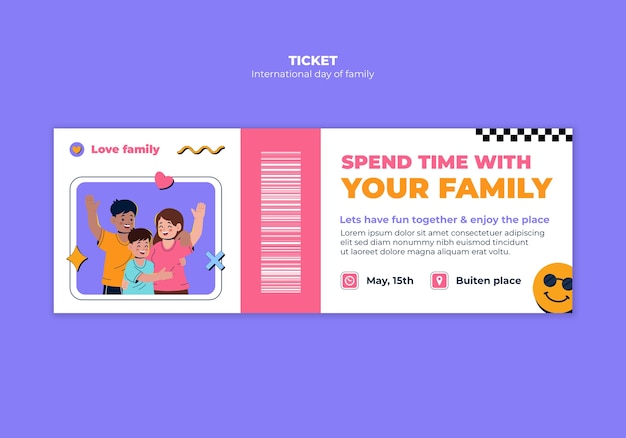 Free PSD international day of families  template design