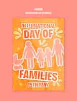 Free PSD international day of families template design