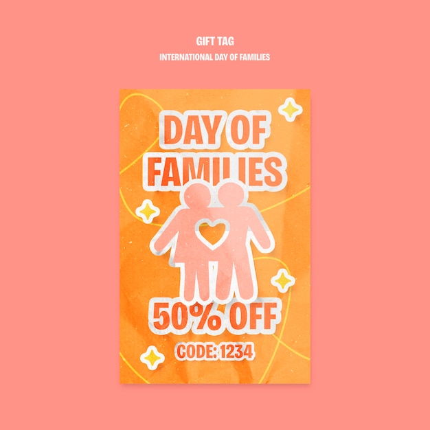 Free PSD international day of families template design