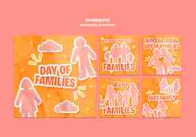 Free PSD international day of families template design