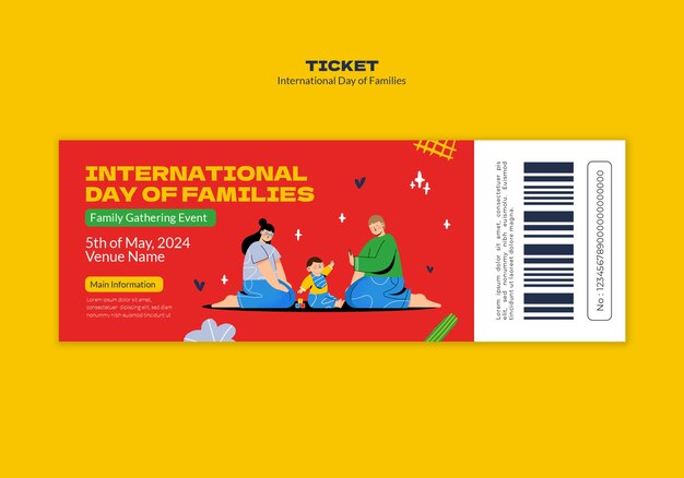 international day of families ticket template