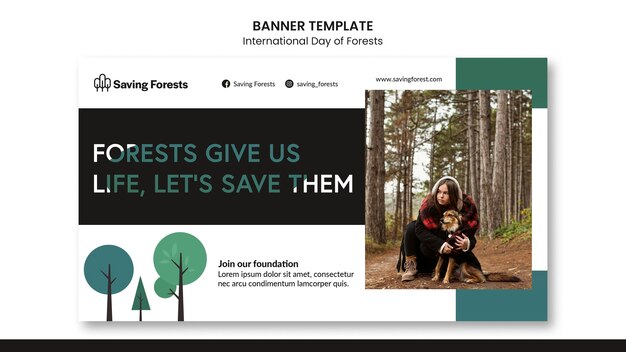 international day of forests banner template