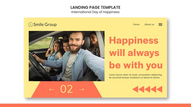 International day of happiness landing page