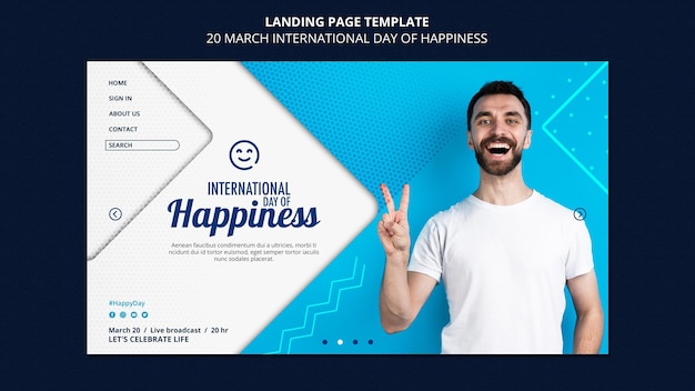 International day of happiness web template