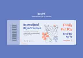 Бесплатный PSD Международный день семьи шаблон дизайна