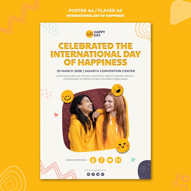 Международный день счастья плакат
