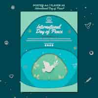 Free PSD international day of peace flyer template