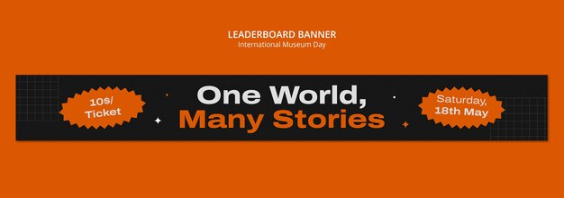 International museum day banner template