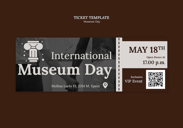 Free PSD international museum day template design