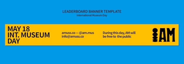 international museum day template design
