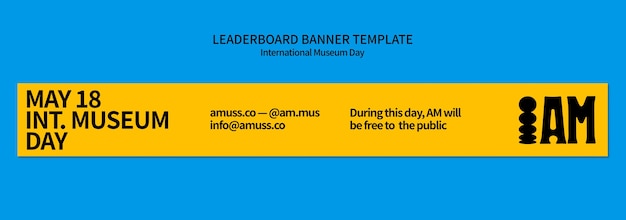 無料PSD 国際博物館の日 テンプレートデザイン