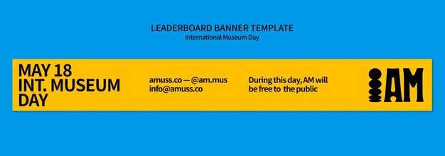 International museum day template design