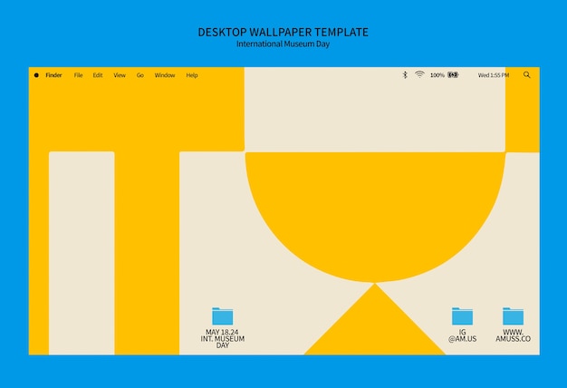 無料PSD 国際博物館の日 テンプレートデザイン