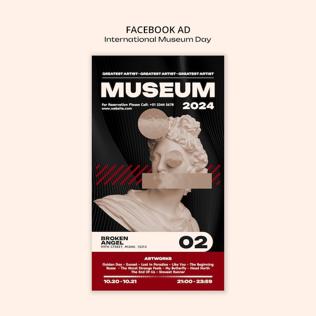 Free PSD international museum day template design