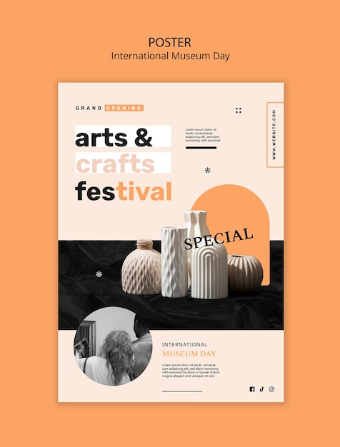 International museum day template design