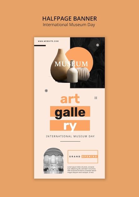 International museum day template design