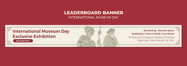 International museum day template design